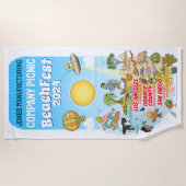 Aangepaste SoCal strandhanddoek Strandlaken (Voorkant)