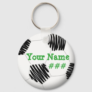 Aangepaste 'Soccer Key'-keten Sleutelhanger