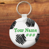 Aangepaste 'Soccer Key'-keten Sleutelhanger (Voorkant)