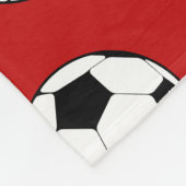 Aangepaste Soccer Monogram Letter A Fleece Deken (Hoek)
