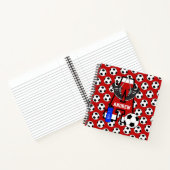 Aangepaste Soccer Monogram Letter A Notitieboek (Binnen)