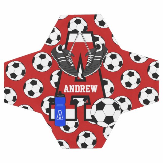 Aangepaste Soccer Monogram Letter A Voetbal (Enkel)