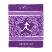 Aangepaste Soccer Paarse Cheetah Print