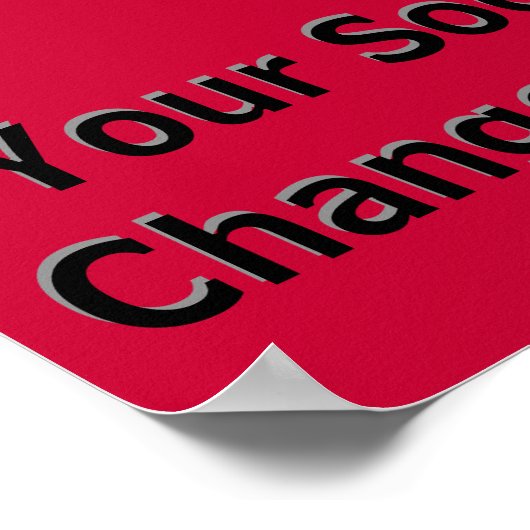 Aangepaste SOCCER-Posters met JOUW TEKST, KLEUREN Poster (Hoek)