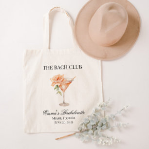 Aangepaste Social Club Blush Cocktail Canvas Tote Bag
