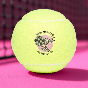 Aangepaste Social Club Tennis Bachelorette Weekend Tennisballen