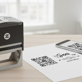 Aangepaste Social Media QR Code Self-Inking Stamp Zelfinktende Stempel