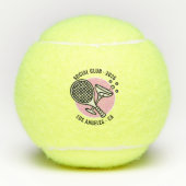 Aangepaste sociale club tennis vrijgezellenweekend tennisballen (Voorkant)