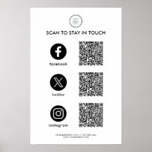 Aangepaste sociale media bedrijfs poster
