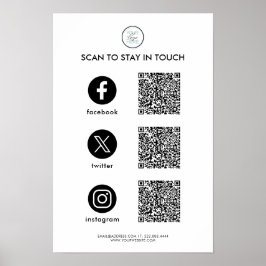 Aangepaste sociale media bedrijfs poster