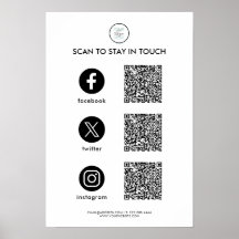 Aangepaste sociale media bedrijfs poster