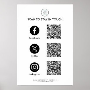 Aangepaste sociale media bedrijfs poster