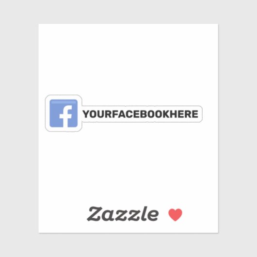 Aangepaste sociale media op Facebook Sticker (Vel)