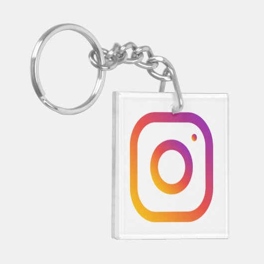 Aangepaste sociale media QR-code Promotionele mark Sleutelhanger (Voorkant Links)