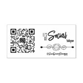 Aangepaste sociale media QR-code zelfinkende stemp Zelfinktende Stempel (Design)