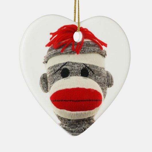 AANGEPASTE SOCK MONKEY ORNAMENT (Rechts)