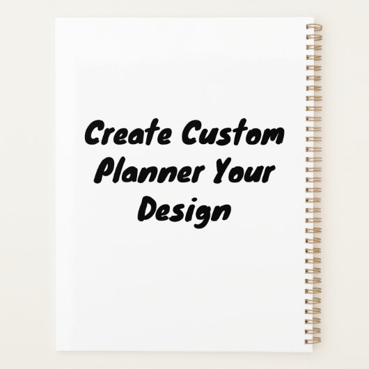 Aangepaste Soft Hoesje Planner met gouden spiraalb (Achterkant)