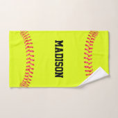 Aangepaste Softbal Speler Naam, Teamnaam of Tekst Handdoek (Handdoek)