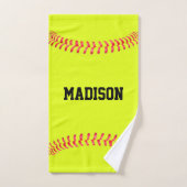Aangepaste Softbal Speler Naam, Teamnaam of Tekst Handdoek (Handdoek)