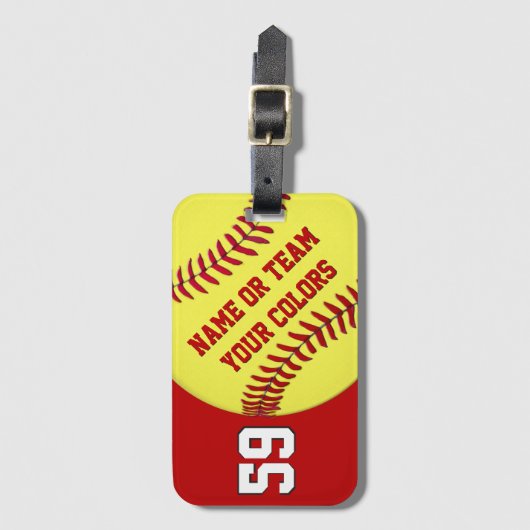 Aangepaste Softball Bag Labels Softball of Luggage (Voorkant (verticaal))