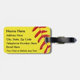 Aangepaste Softball-Bagagelabels, 7 tekstvakken Bagagelabel