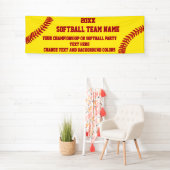 Aangepaste Softball Banner Jouw tekst en kleuren (Insitu)