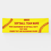 Aangepaste Softball Banner Jouw tekst en kleuren (Horizontaal)