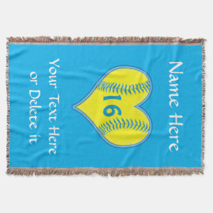 Aangepaste Softball Blanket met Jouw tekst Deken
