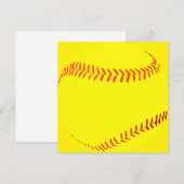 Aangepaste Softball Briefpapier Kaart Notitiekaartje (Voorkant / Achterkant)