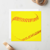Aangepaste Softball Briefpapier Kaart Notitiekaartje (Voorkant / Achterkant in situ)