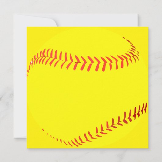 Aangepaste Softball Briefpapier Kaart Notitiekaartje (Voorkant)