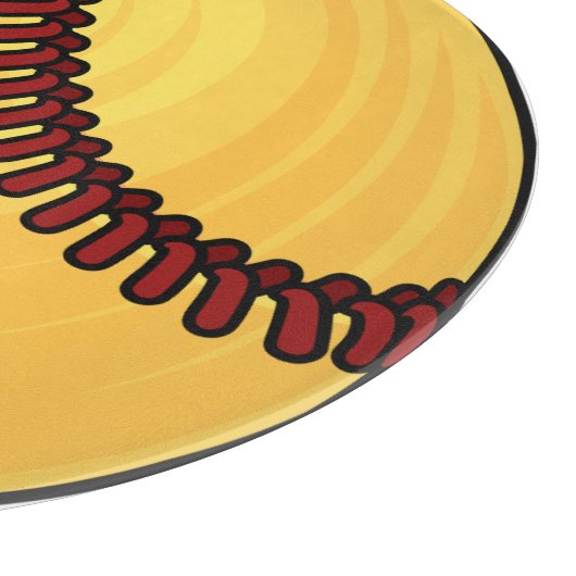 Aangepaste Softball Cartoon Snijplank (Hoek)