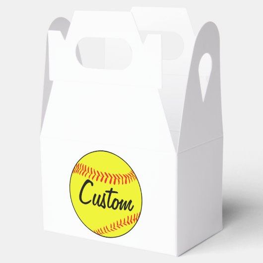 Aangepaste Softball Favor Boxes / Goody Bags Bedankdoosjes (Geopend)