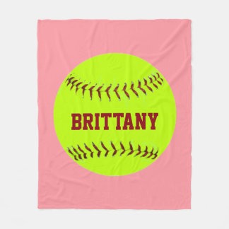Aangepaste Softball Fleece Blanket