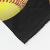 Aangepaste Softball Fleece Blanket in uw KLEUR (Hoek)
