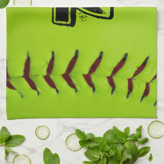 Aangepaste Softball-handdoek Theedoek (Gevouwen)