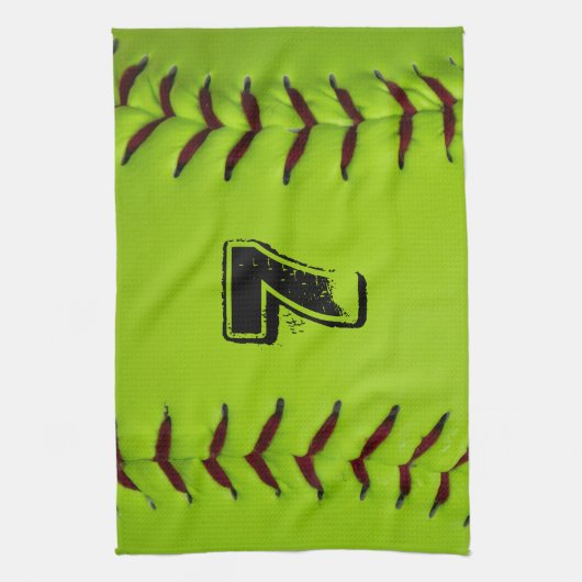 Aangepaste Softball-handdoek Theedoek (Verticaal)