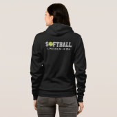Aangepaste softball hoodie (Achterkant volledig)