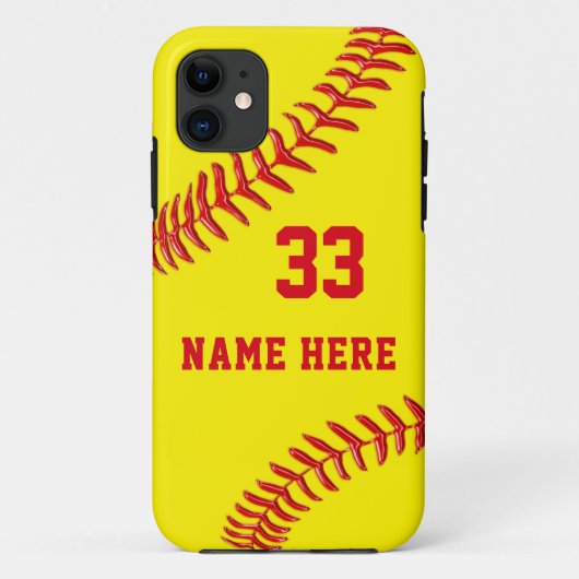 Aangepaste Softball iPhone-tcases ouder tot Nieuws Case-Mate iPhone Case (Achterkant)