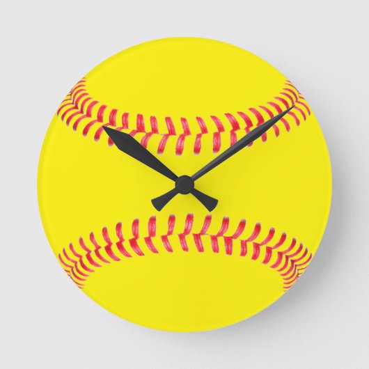 Aangepaste Softball-klok Ronde Klok (Voorkant)