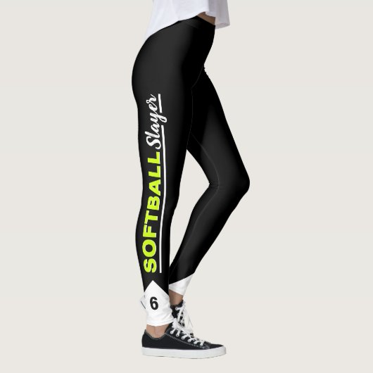 Aangepaste Softball-laag Leggings (Rechts)