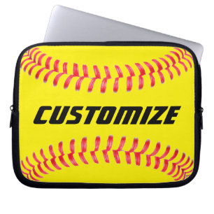 Aangepaste Softball-laptophoes Laptop Sleeve