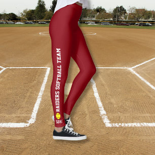 Aangepaste Softball Leggings Team Speler Naam Mono