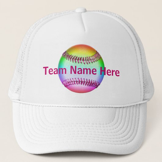 Aangepaste Softball-Petten met UW TEAM-NAAM Trucker Pet (Voorkant)