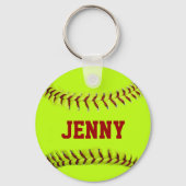 Aangepaste Softball-Sleutelhanger Sleutelhanger (Voorkant)