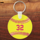 Aangepaste Softball-Sleutelhangers bevestigen 3 Te Sleutelhanger (Achterkant)