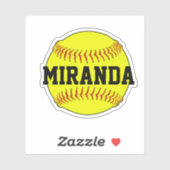 Aangepaste Softball Sticker (Vel)