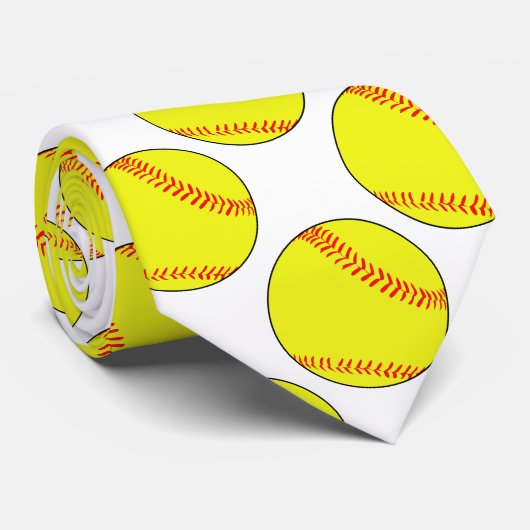 Aangepaste Softball-Stropdassen Stropdas (Opgerold)