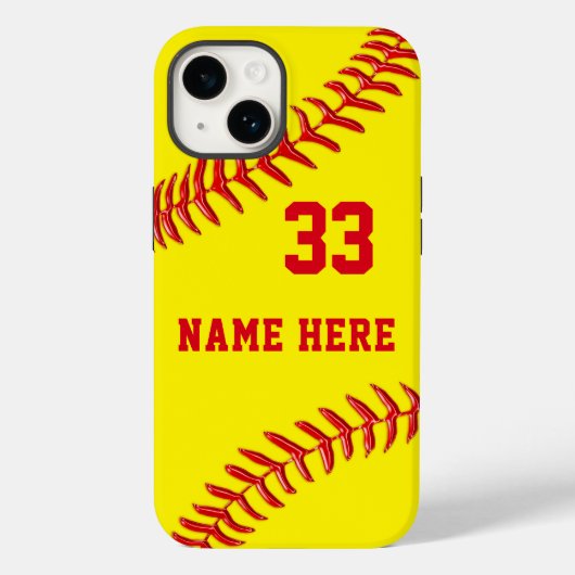 Aangepaste, Softball-telefoons, ouder aan Nieuw Case-Mate iPhone Case (Achterkant)
