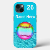 Aangepaste Softball-telefoontas, NIEUW voor OUDER Case-Mate iPhone Case (Achterkant)